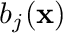 $ b_j(\mathbf{x}) $