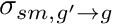 $ \sigma_{sm,g'{\to}g} $