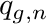 $ q_{g,n} $