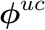 $ \boldsymbol{\phi}^{uc} $